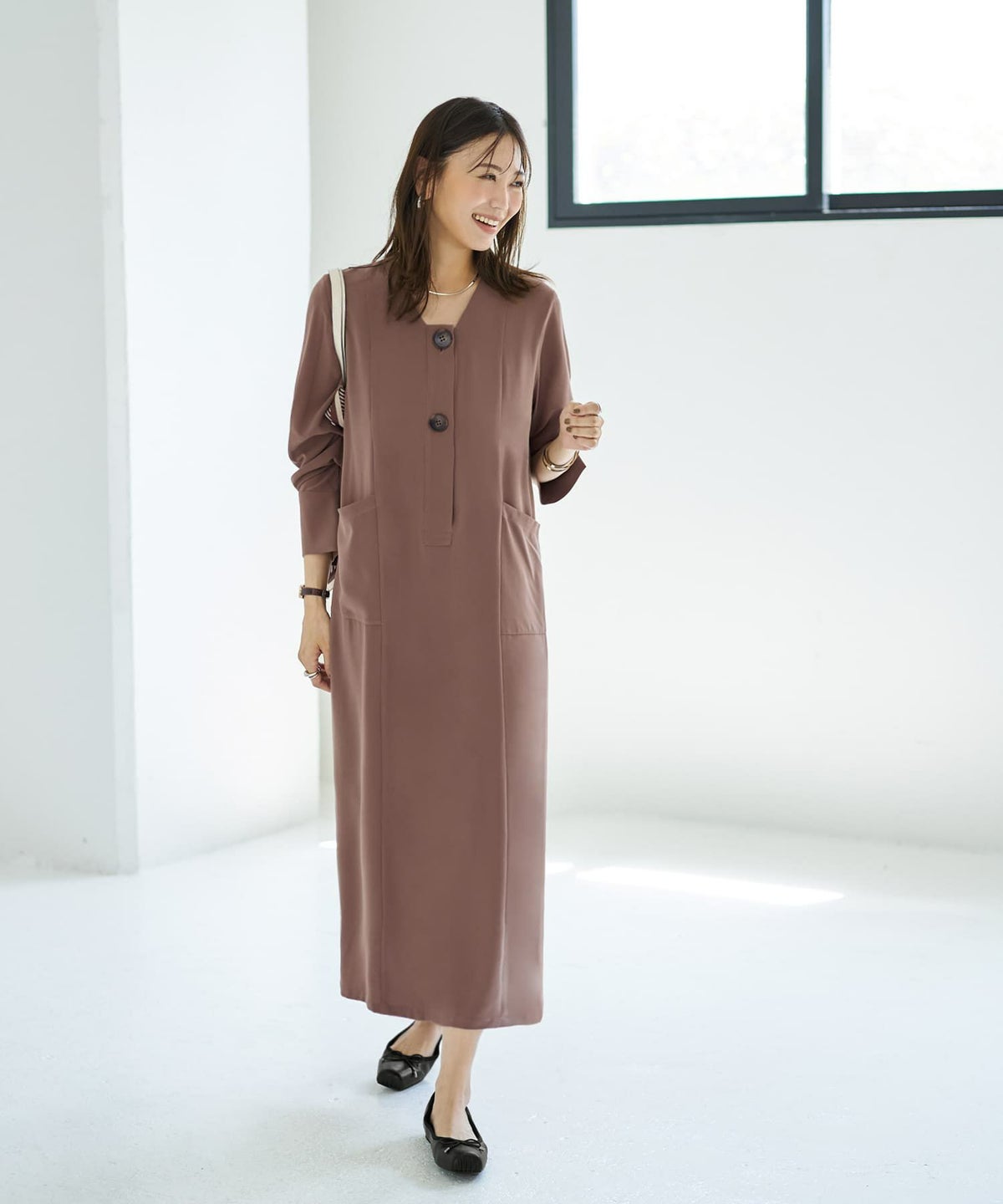 着用イメージ 166cm モカブラウン 02サイズ