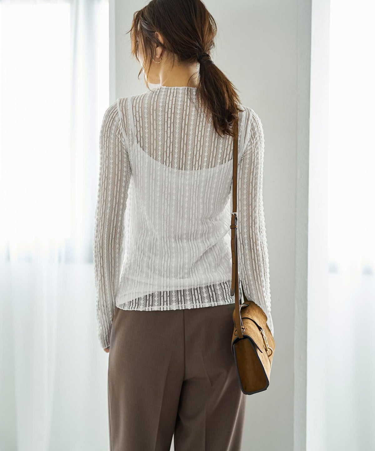 着用イメージ 166cm ホワイト