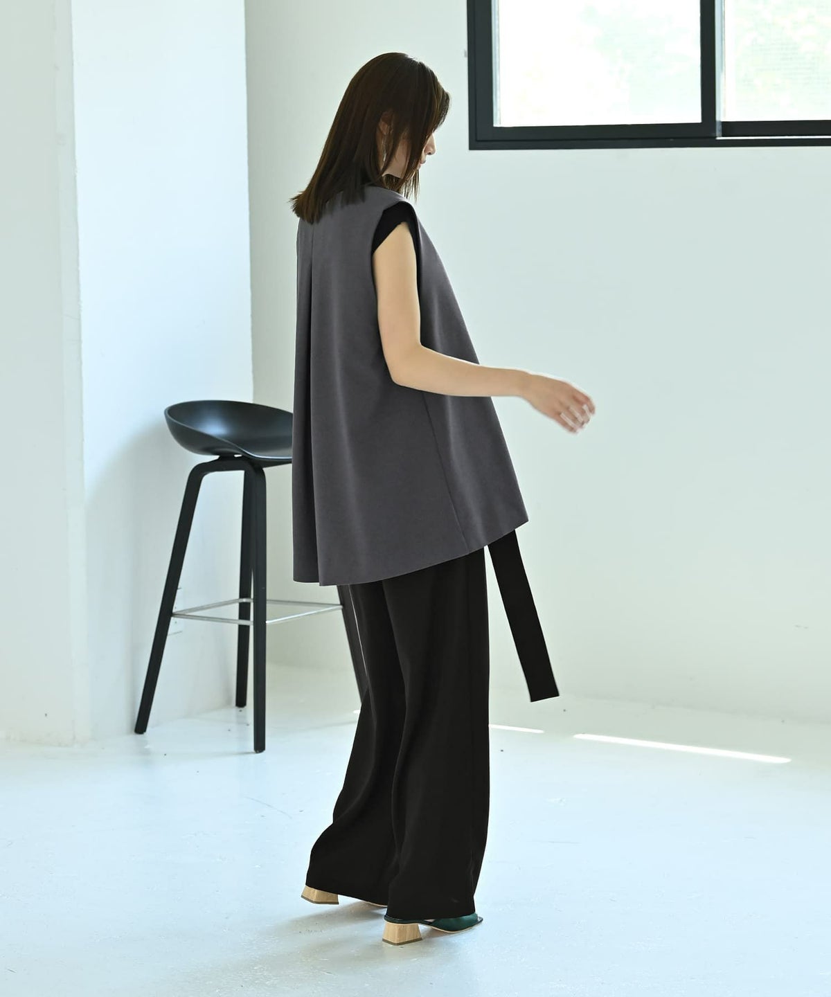 着用イメージ 172cm グレー