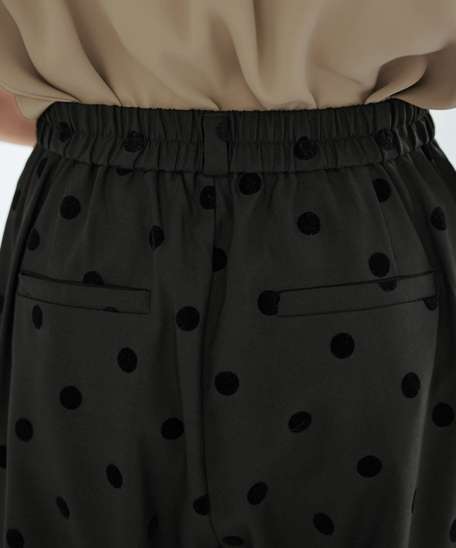 フロッキードットワイドパンツ | おしゃれな大人レディース