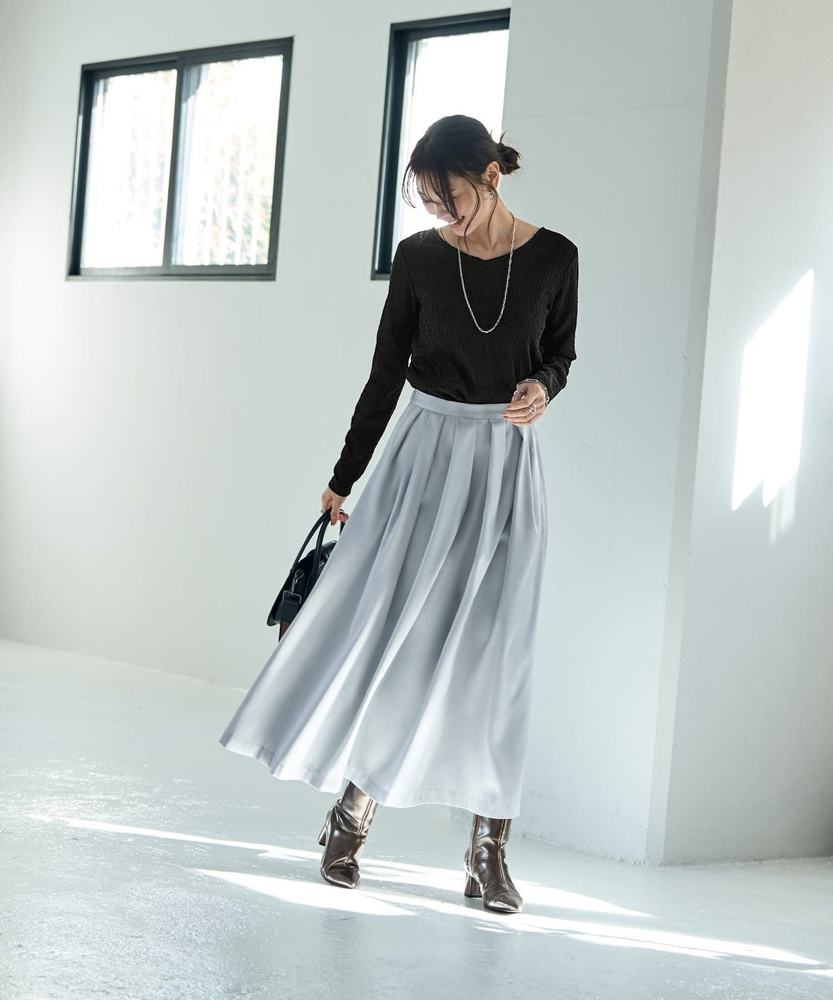 着用イメージ 166cm　02サイズ　アクアブルー