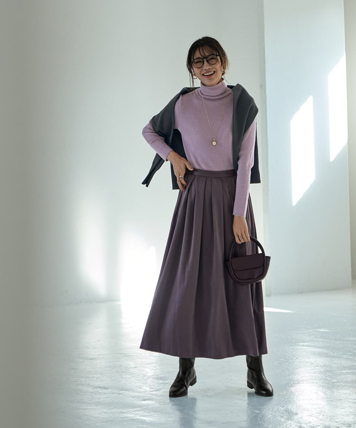 着用イメージ 166cm　02サイズ　チャコール