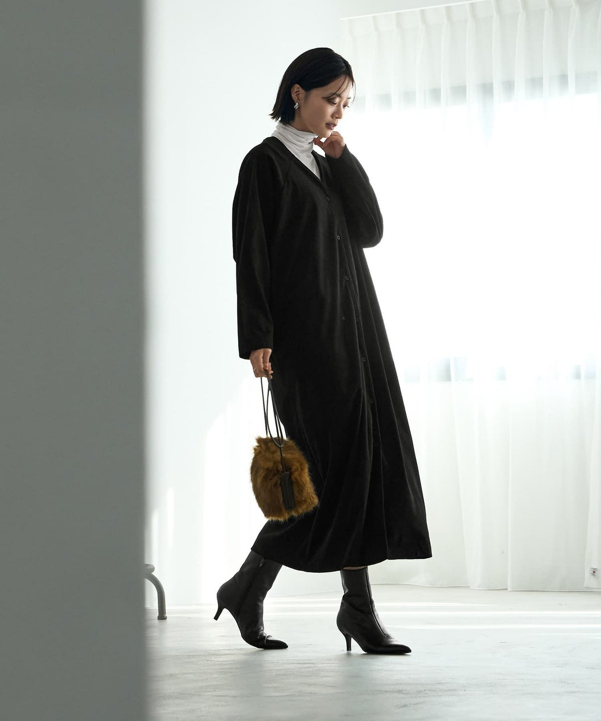 着用イメージ 167cm ブラック