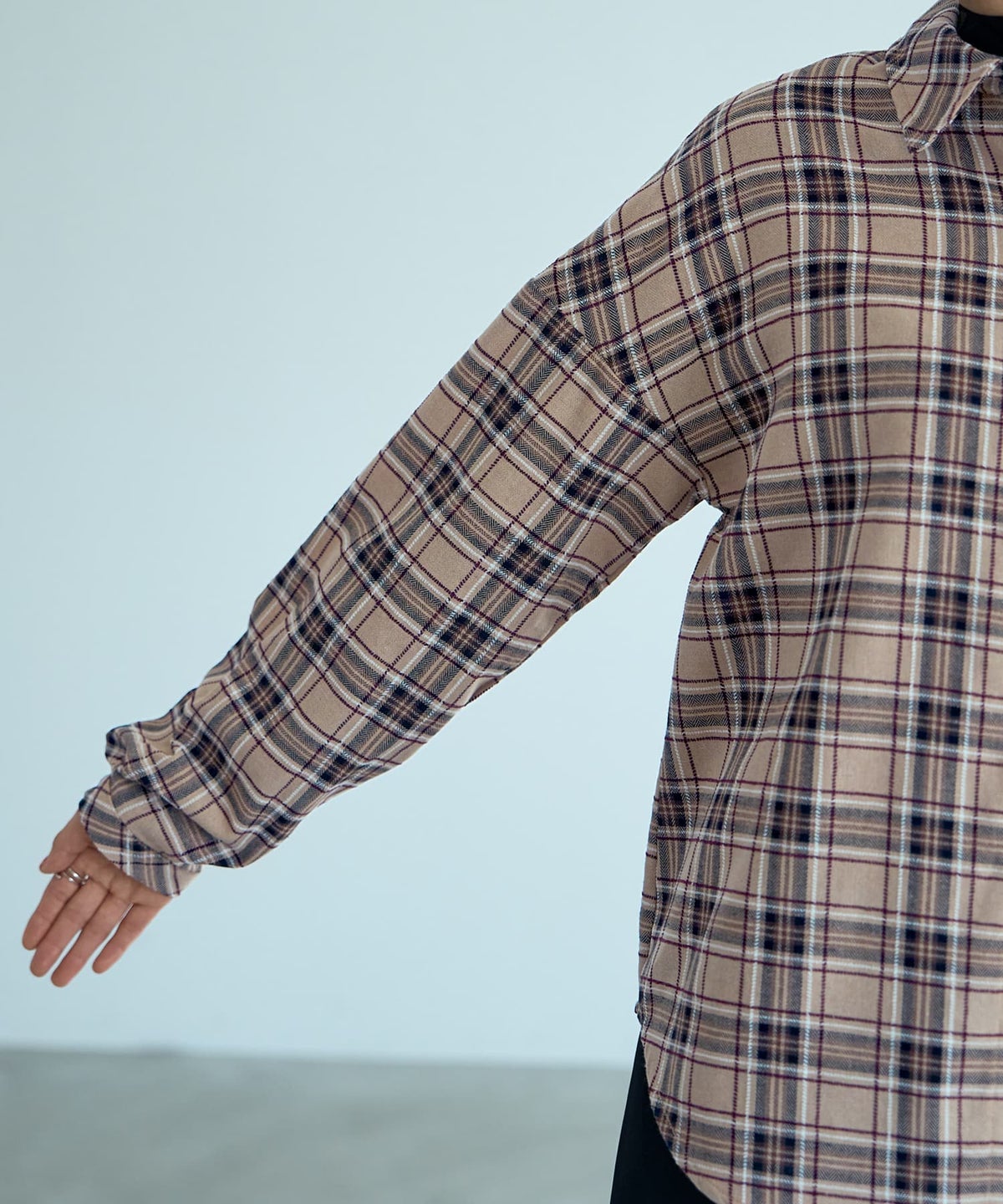 着用イメージ 167cm ベージュミックス
