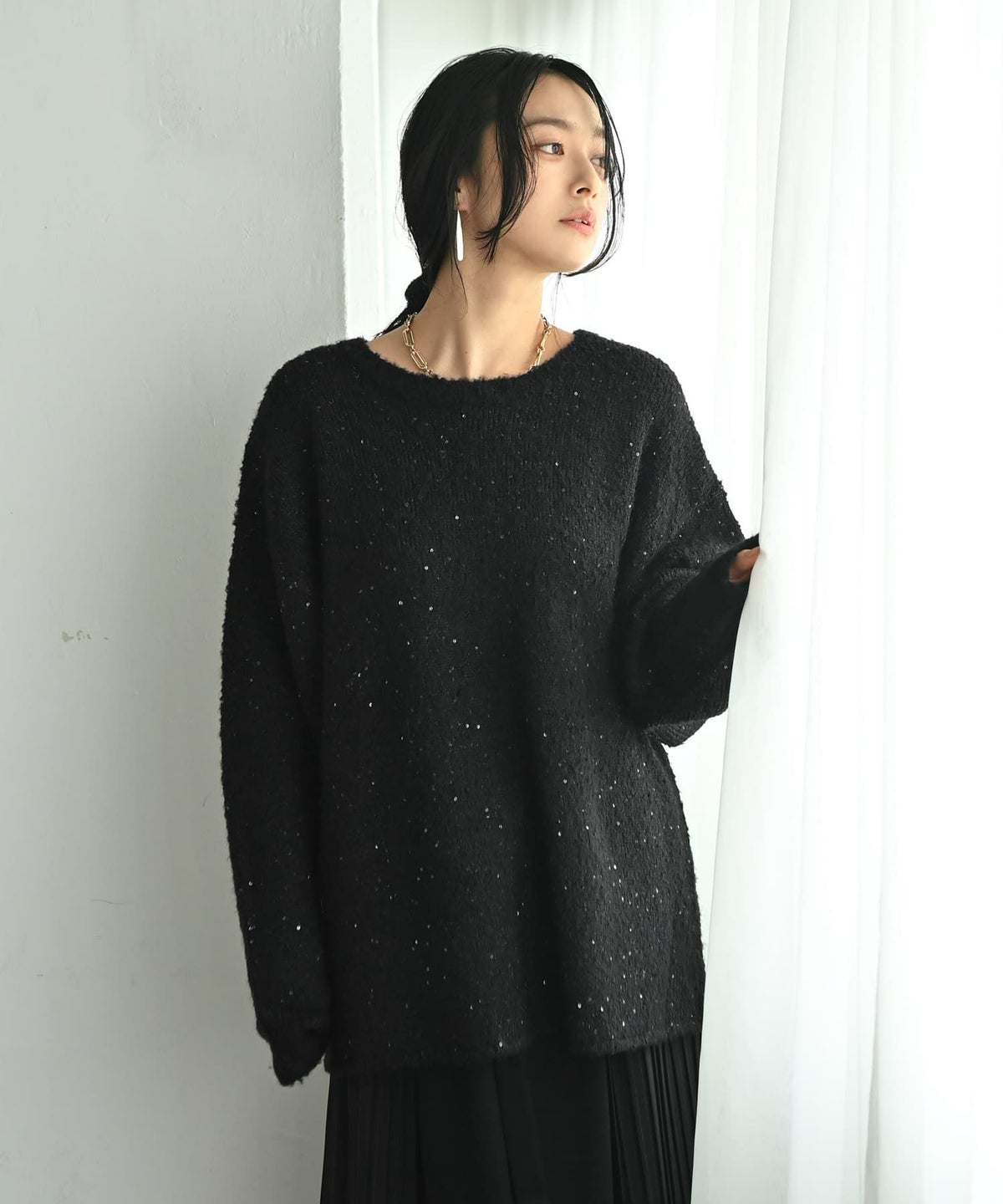 着用イメージ 167cm ブラック