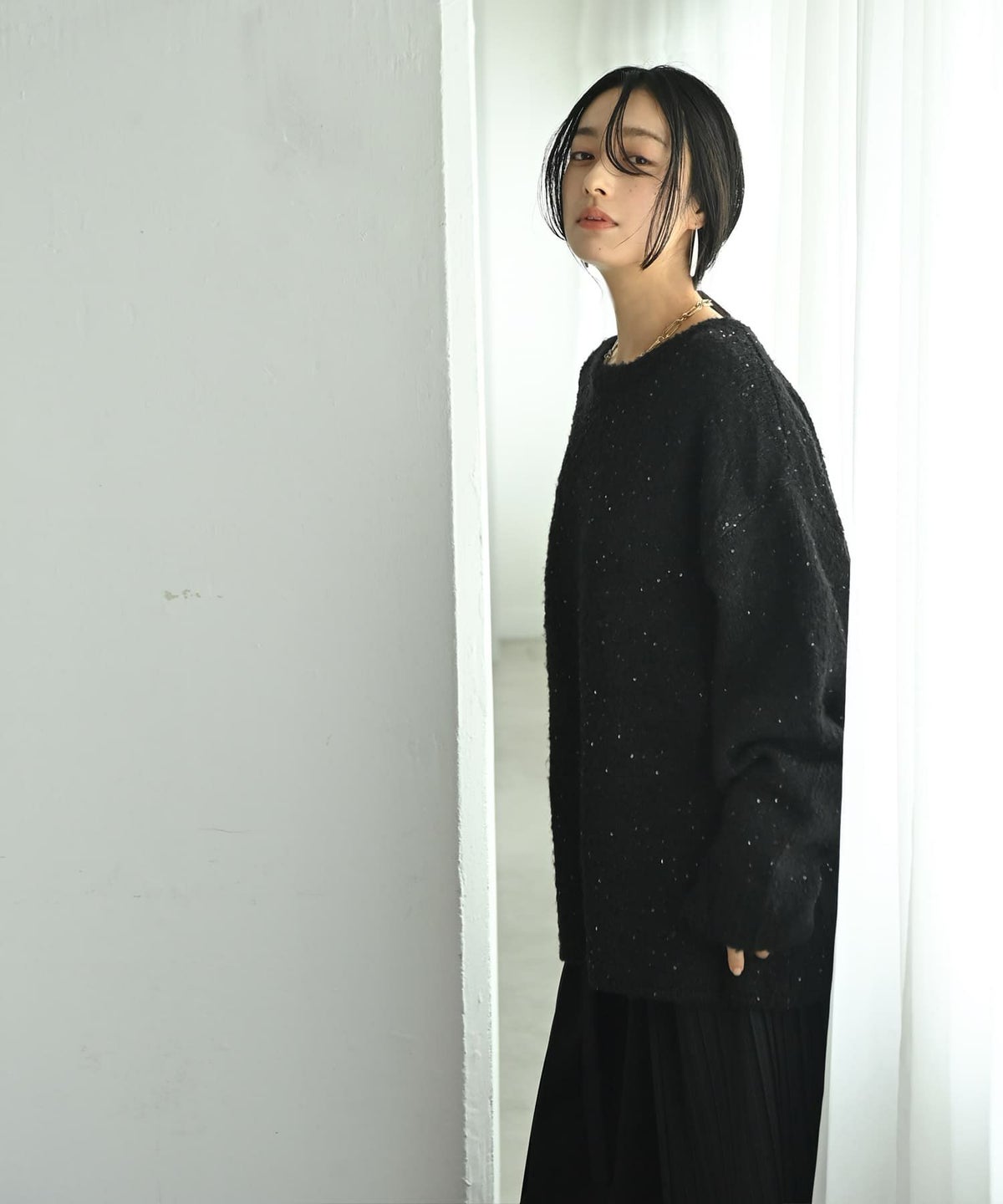 着用イメージ 167cm ブラック