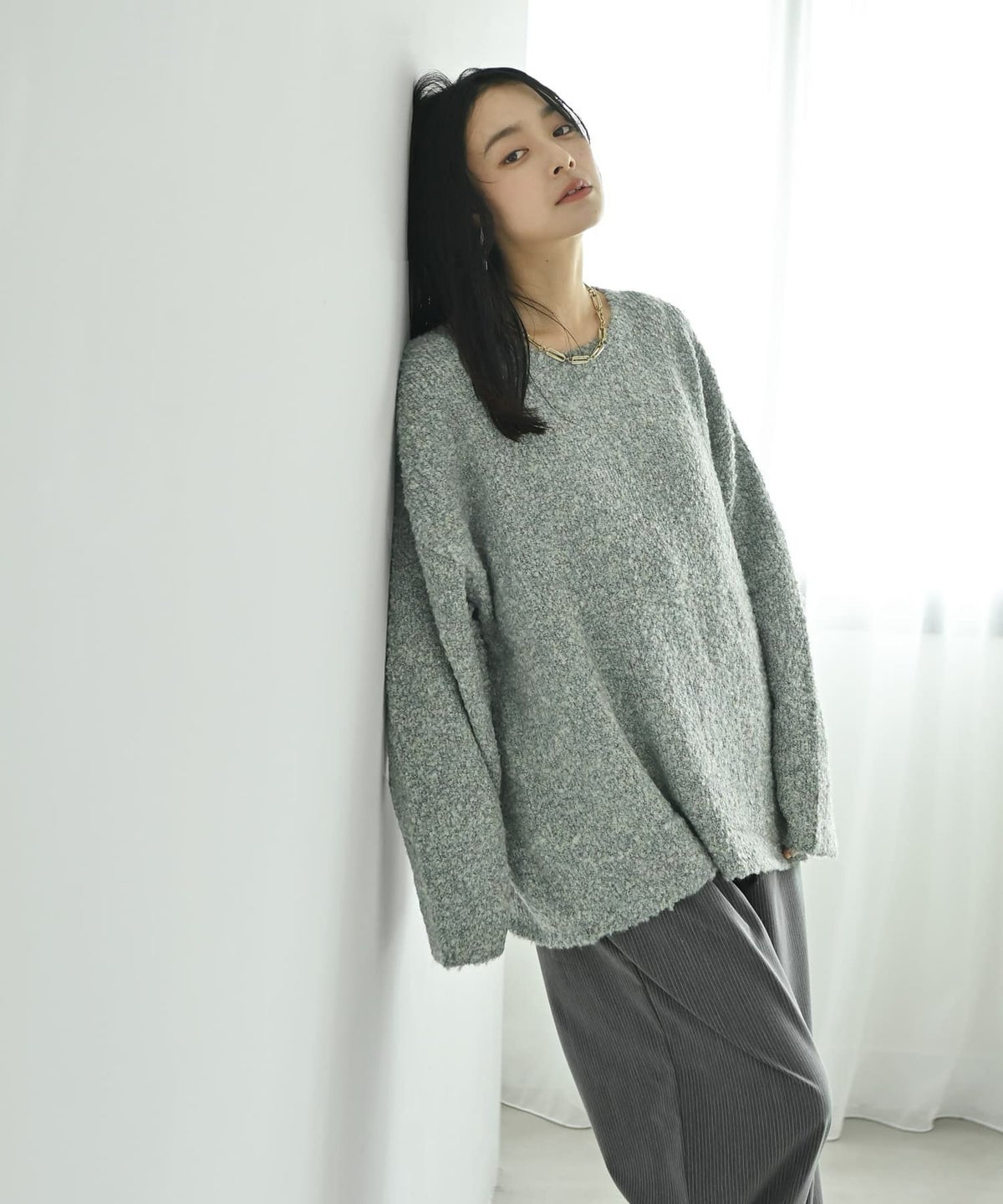 着用イメージ 167cm ミストグリーン