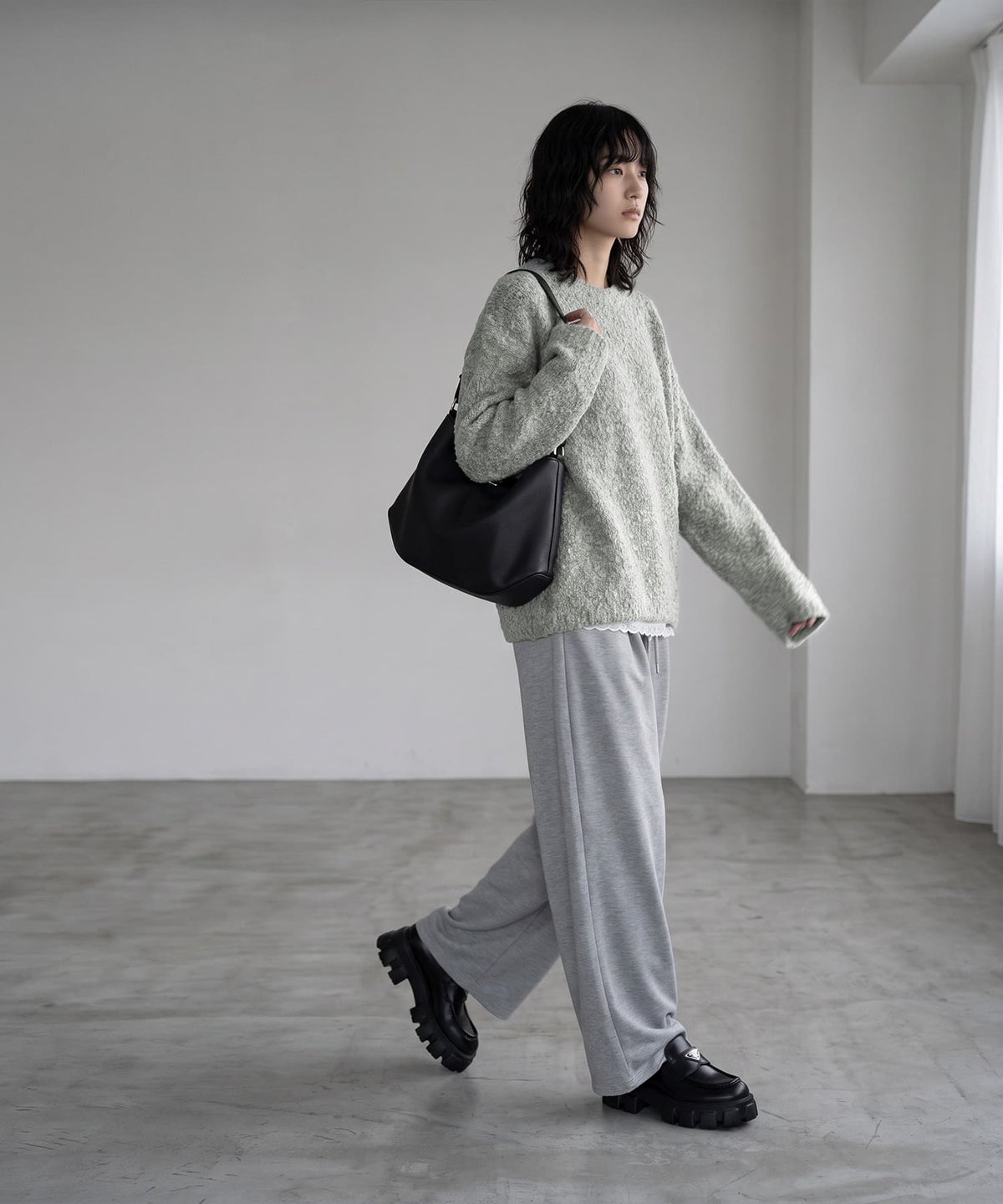 着用イメージ 170cm ミストグリーン