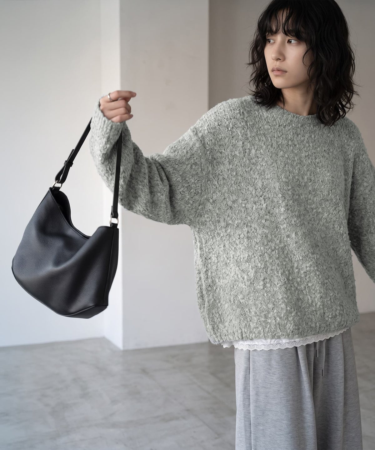 着用イメージ 170cm ミストグリーン
