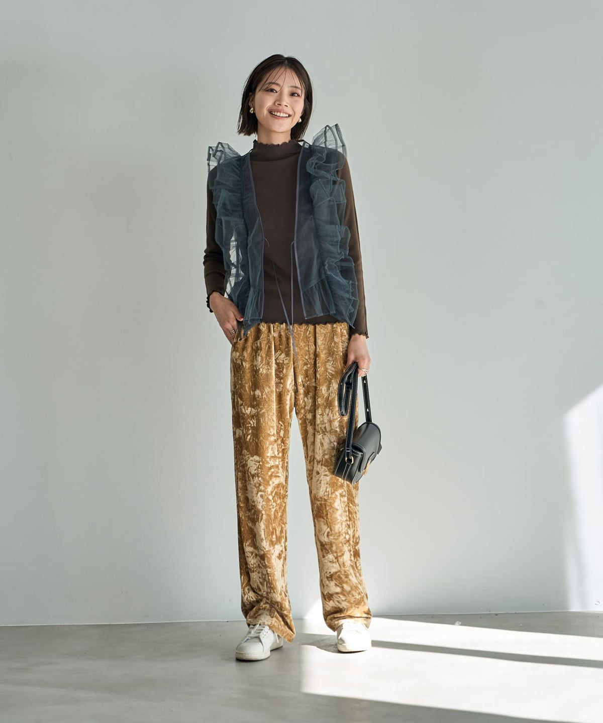 着用イメージ 167cm グレー