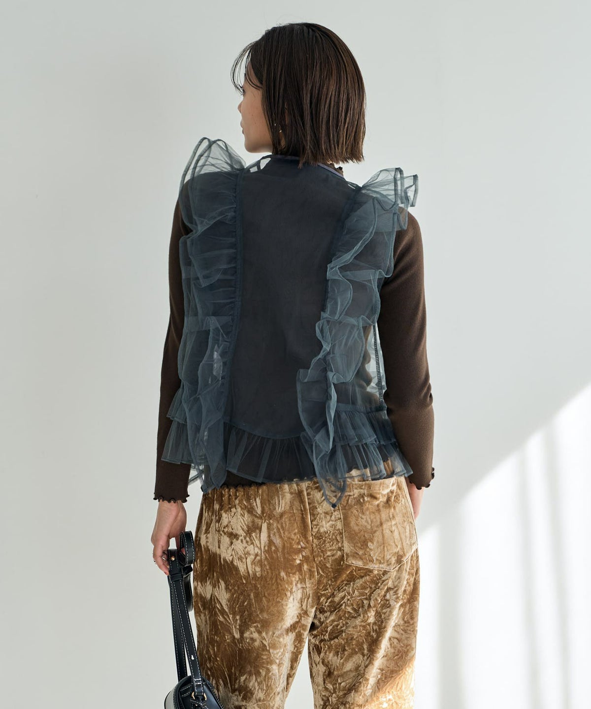 着用イメージ 167cm グレー