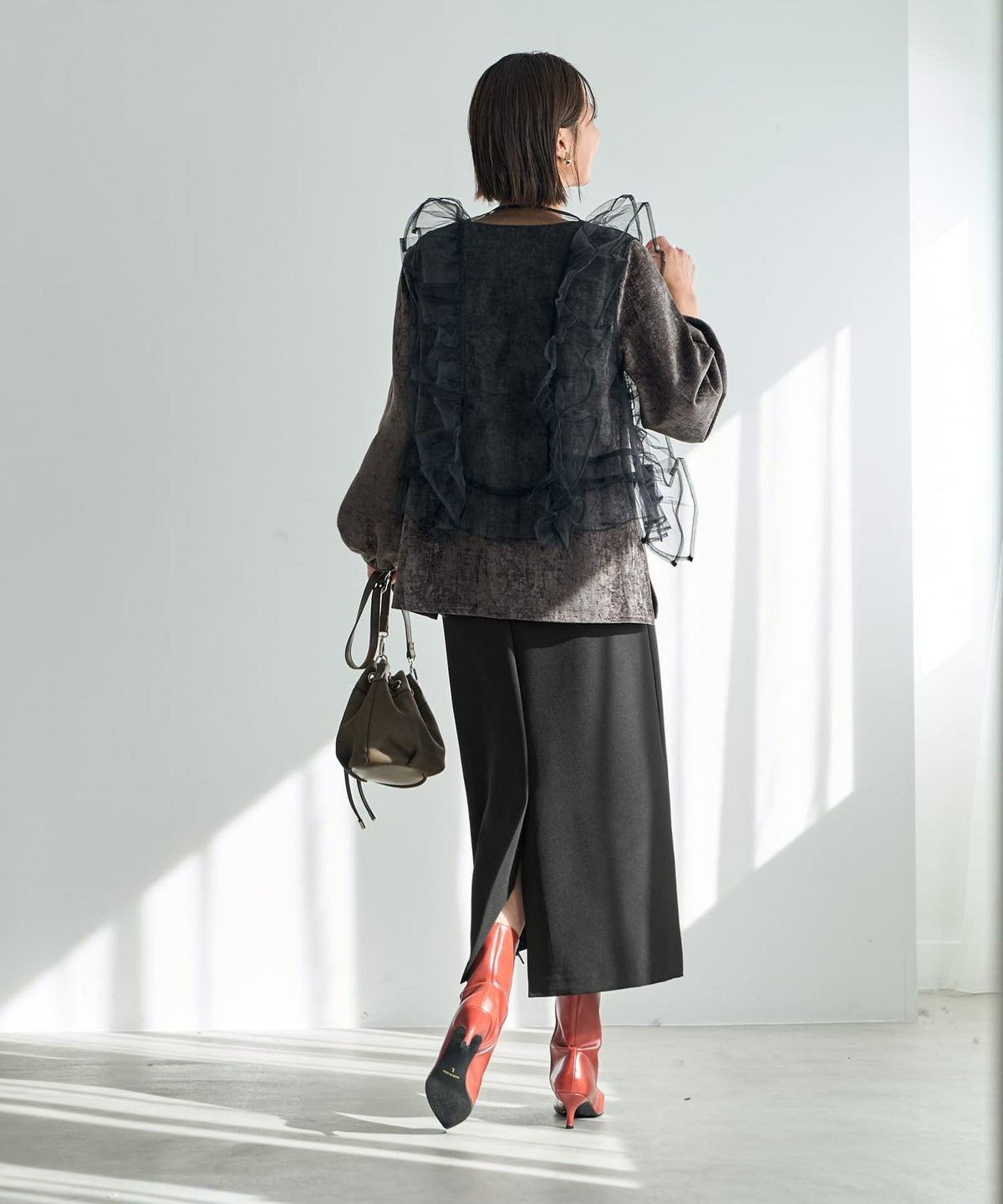 着用イメージ 167cm ブラック