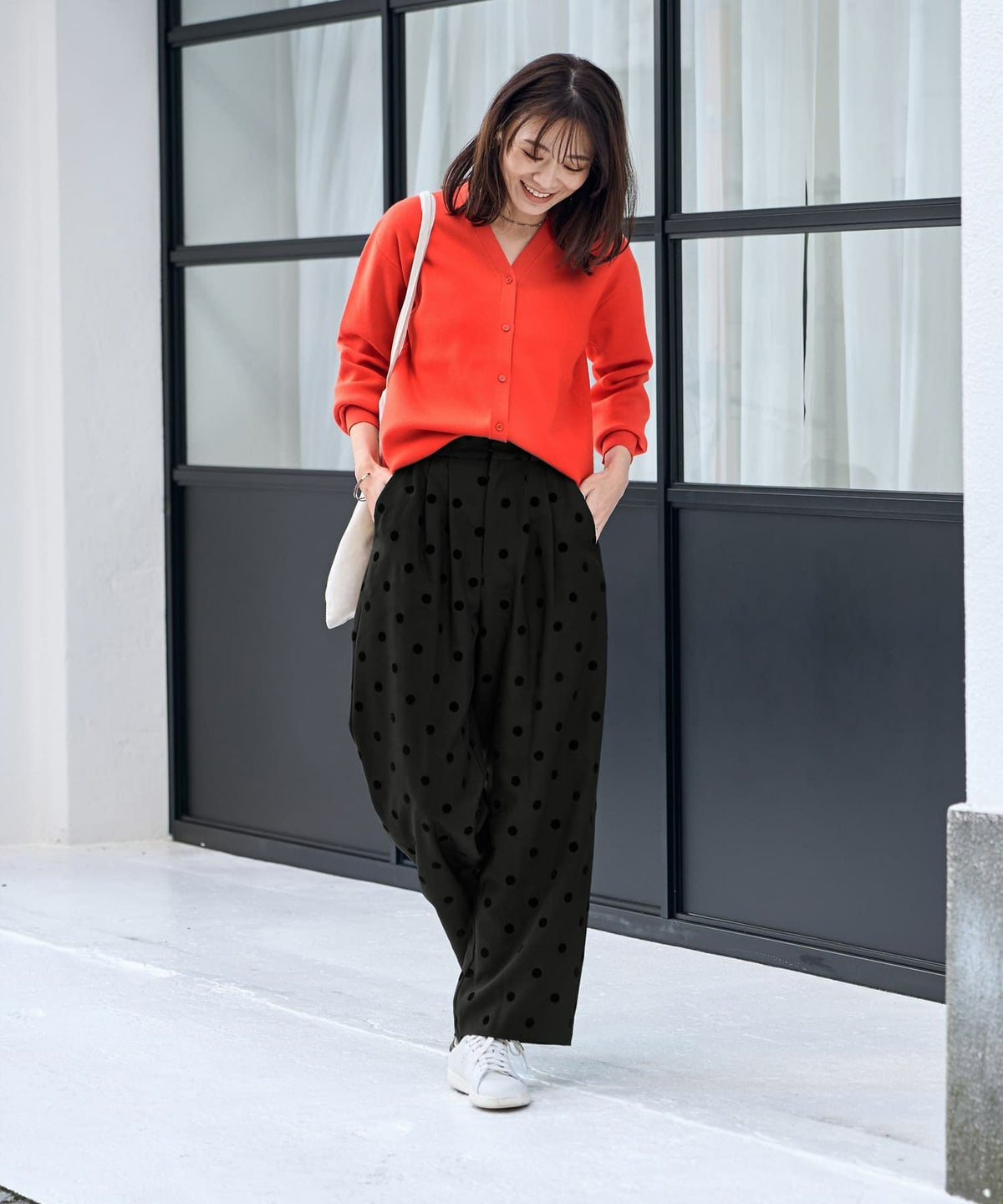 着用イメージ 166cm オレンジ