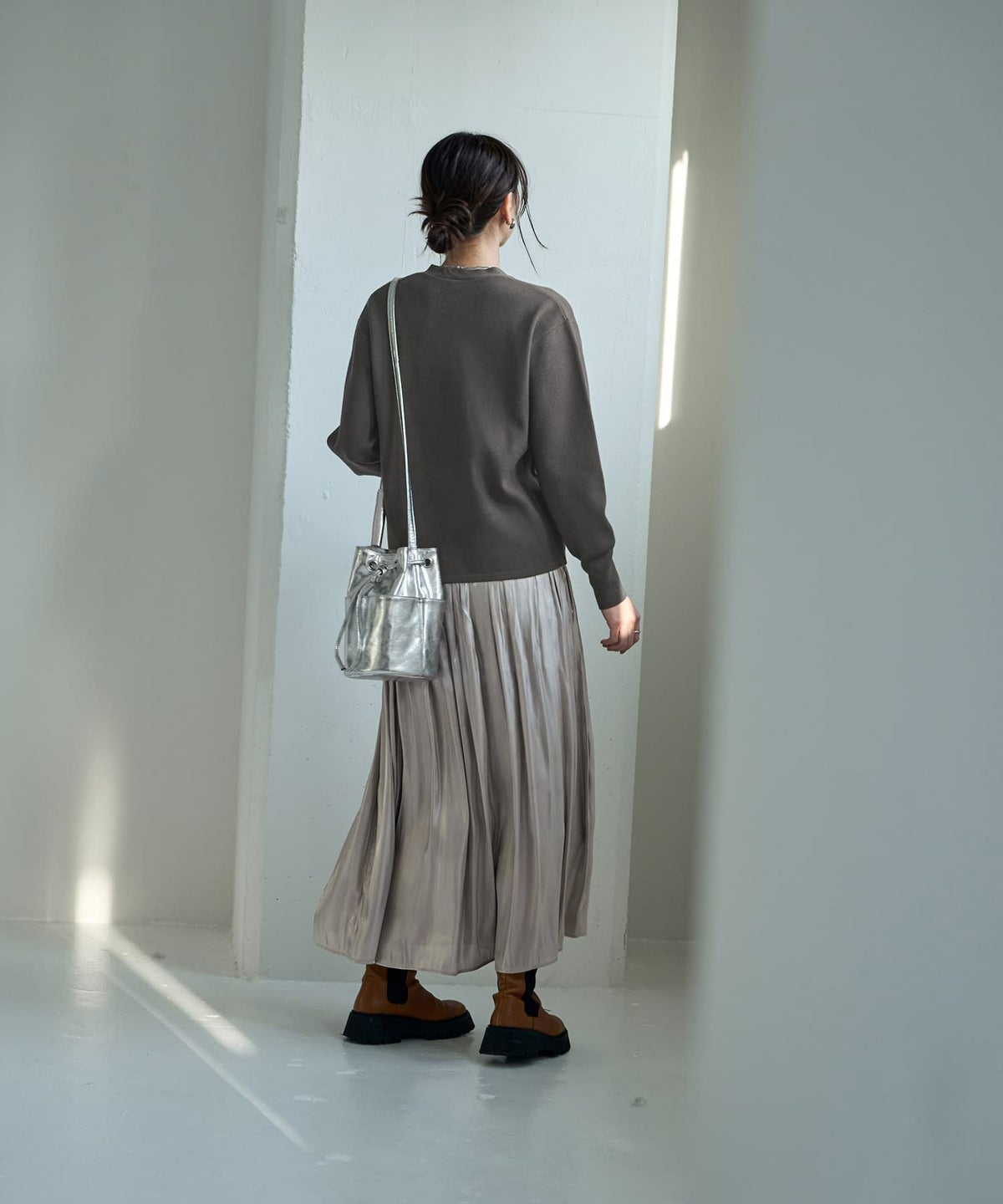 着用イメージ 166cm ダークグレー