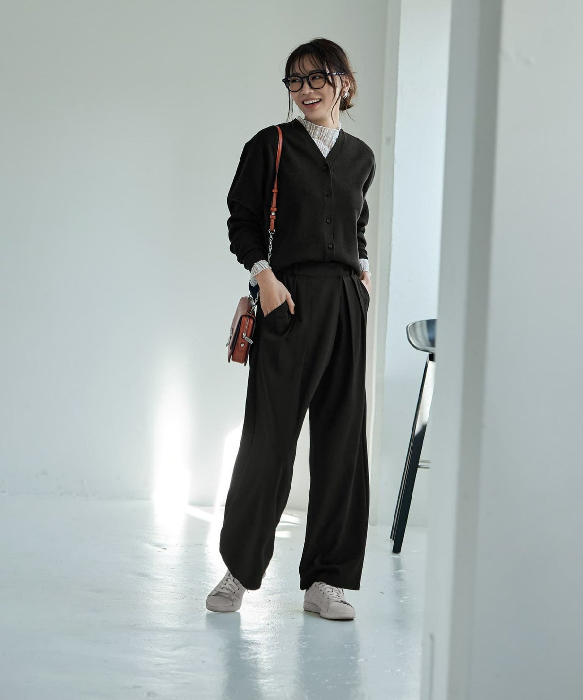 着用イメージ 166cm ブラック