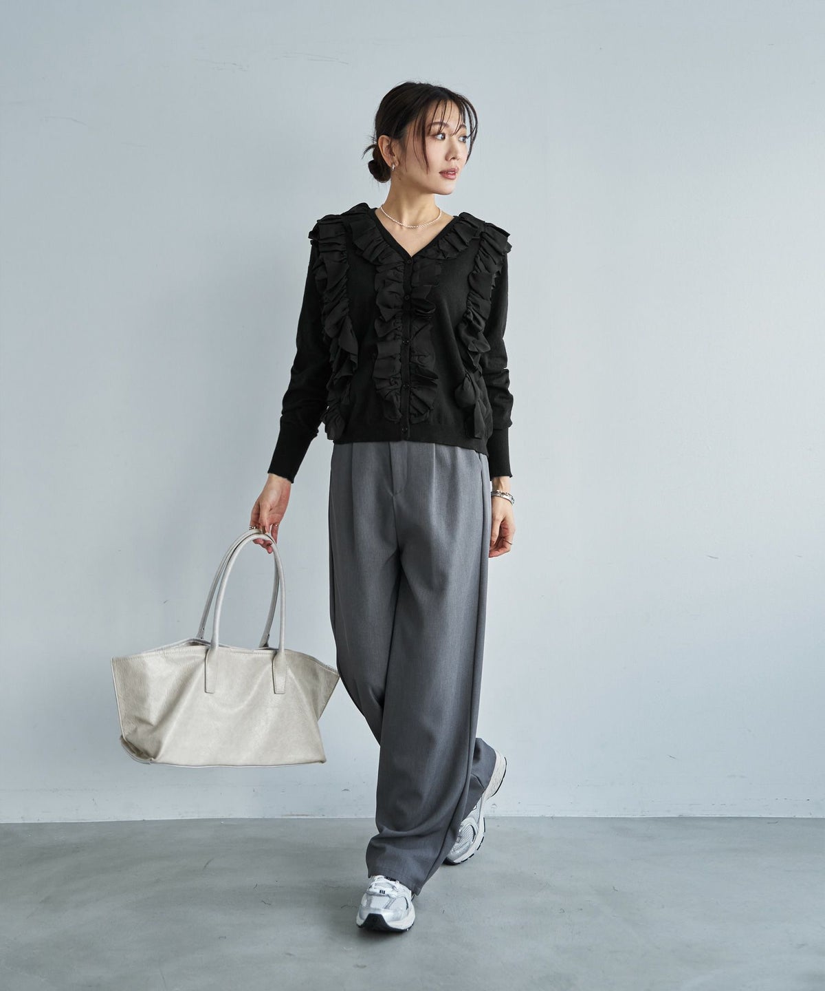 着用イメージ 166cm　ブラック