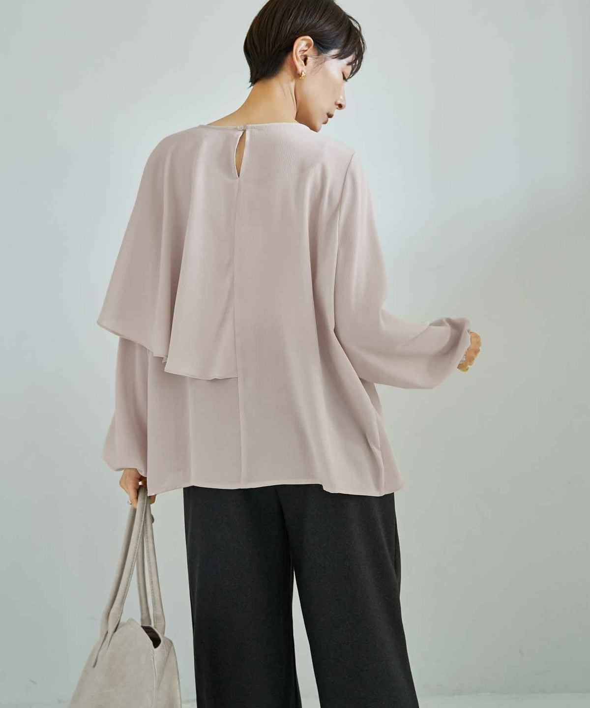 着用イメージ 167cm ライトベージュ