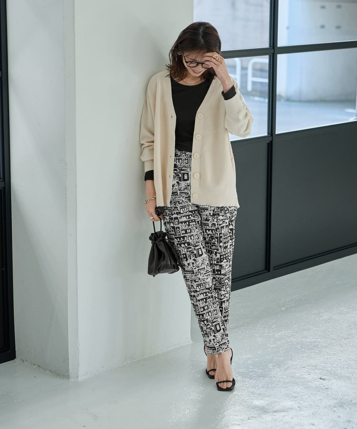 着用イメージ 166cm エクリュ