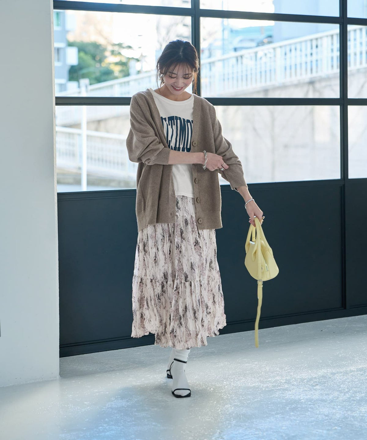 着用イメージ 166cm ダークサンド