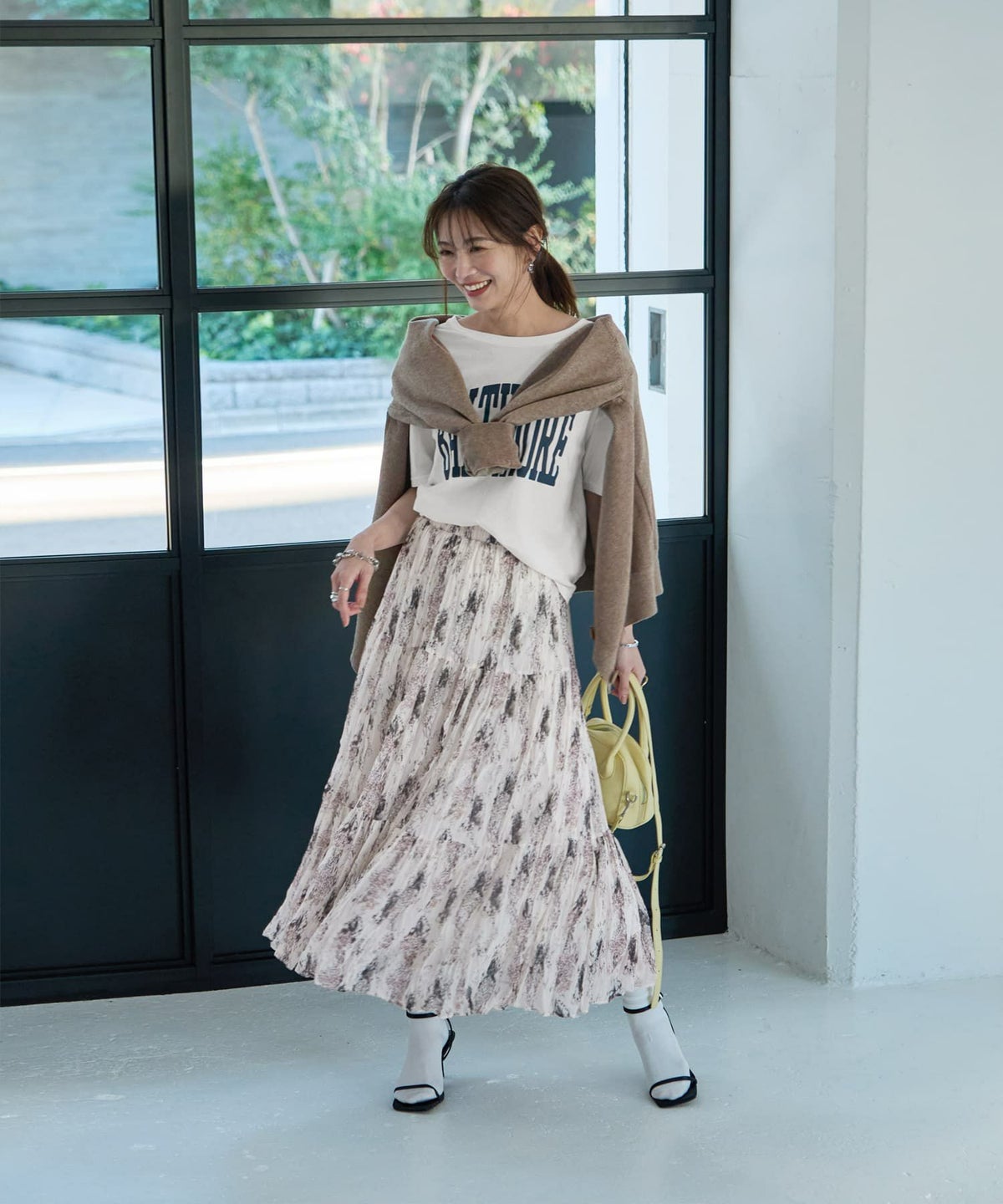 着用イメージ 166cm ダークサンド