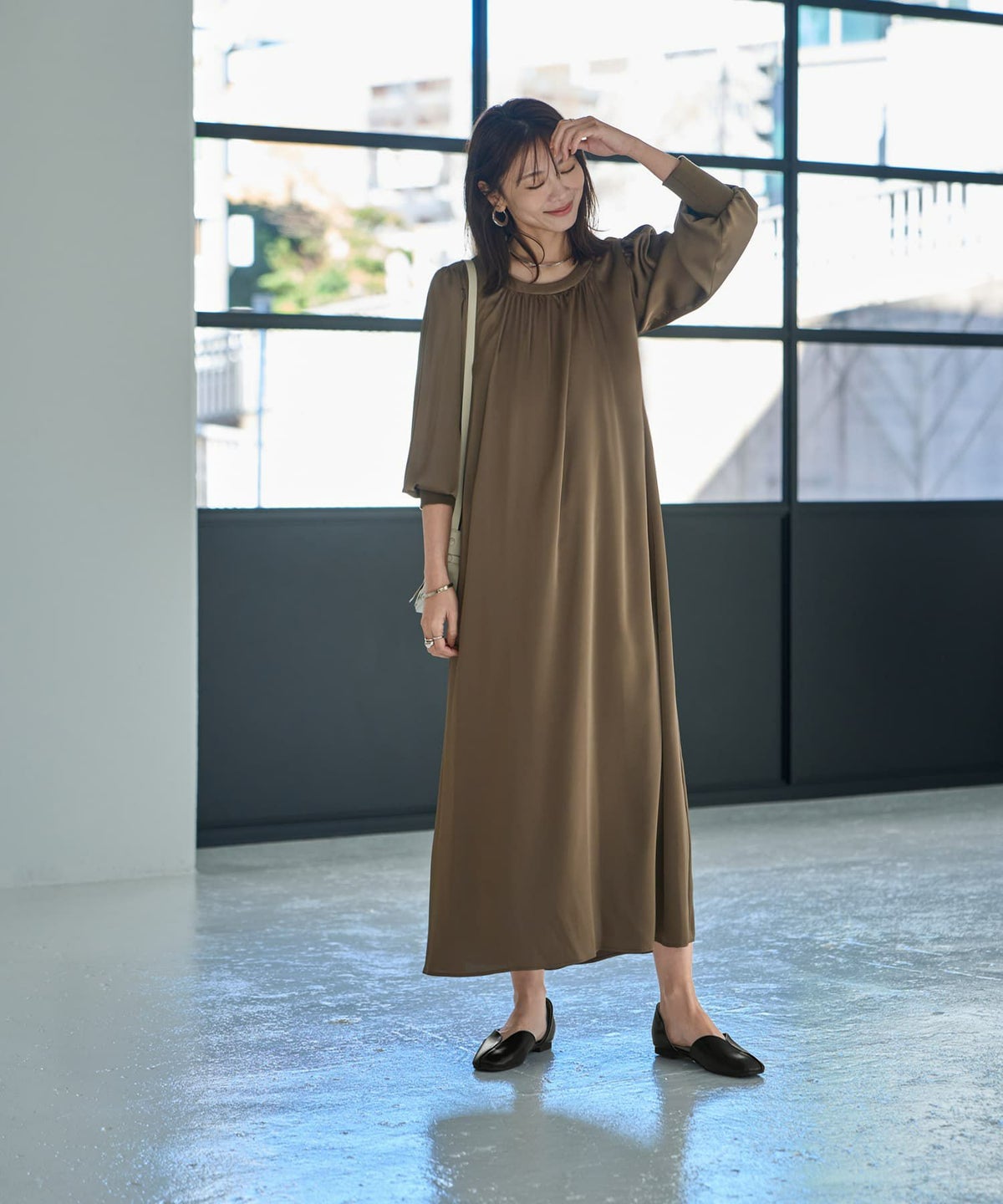 着用イメージ 166㎝　02サイズ　オリーブブラウン