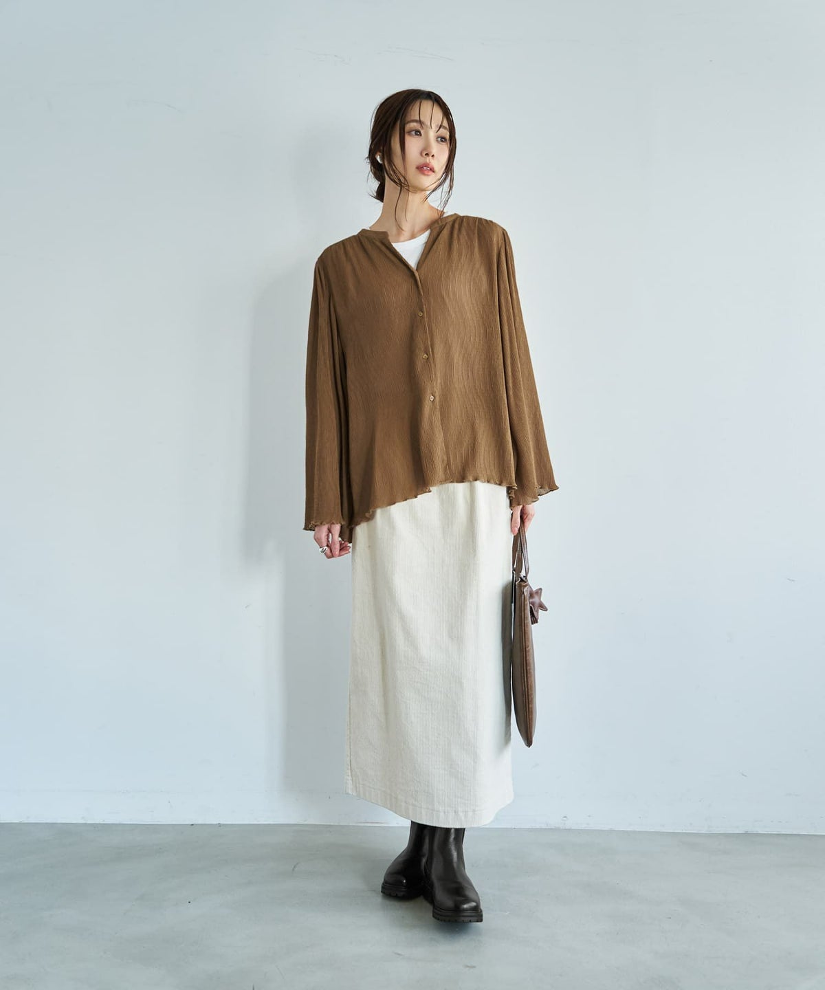 着用イメージ 165cm ブラウン