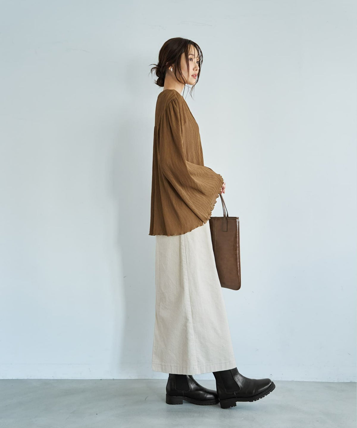 着用イメージ 165cm ブラウン