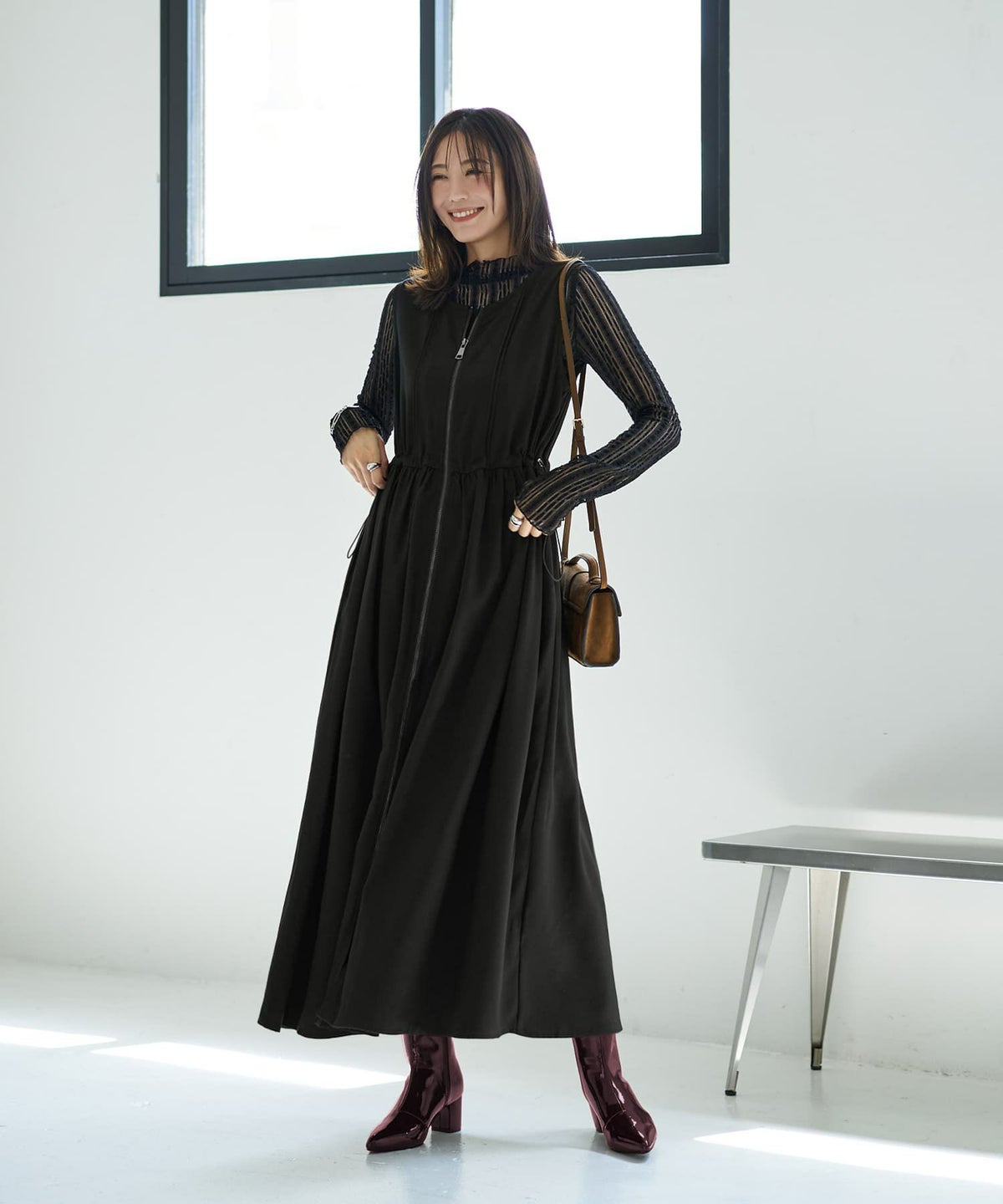 着用イメージ 166㎝ ブラック 02サイズ