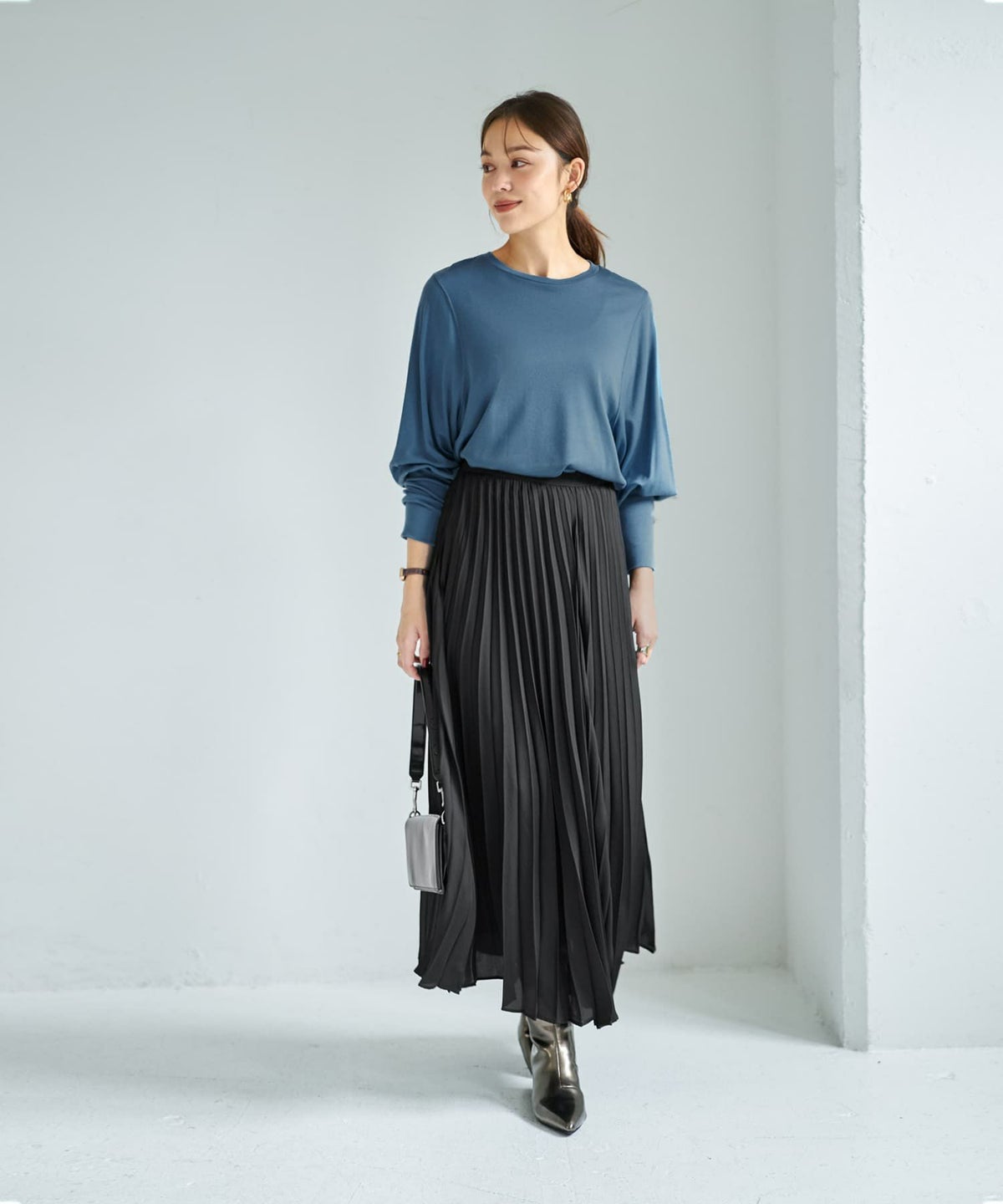 着用イメージ 167cm ブルー