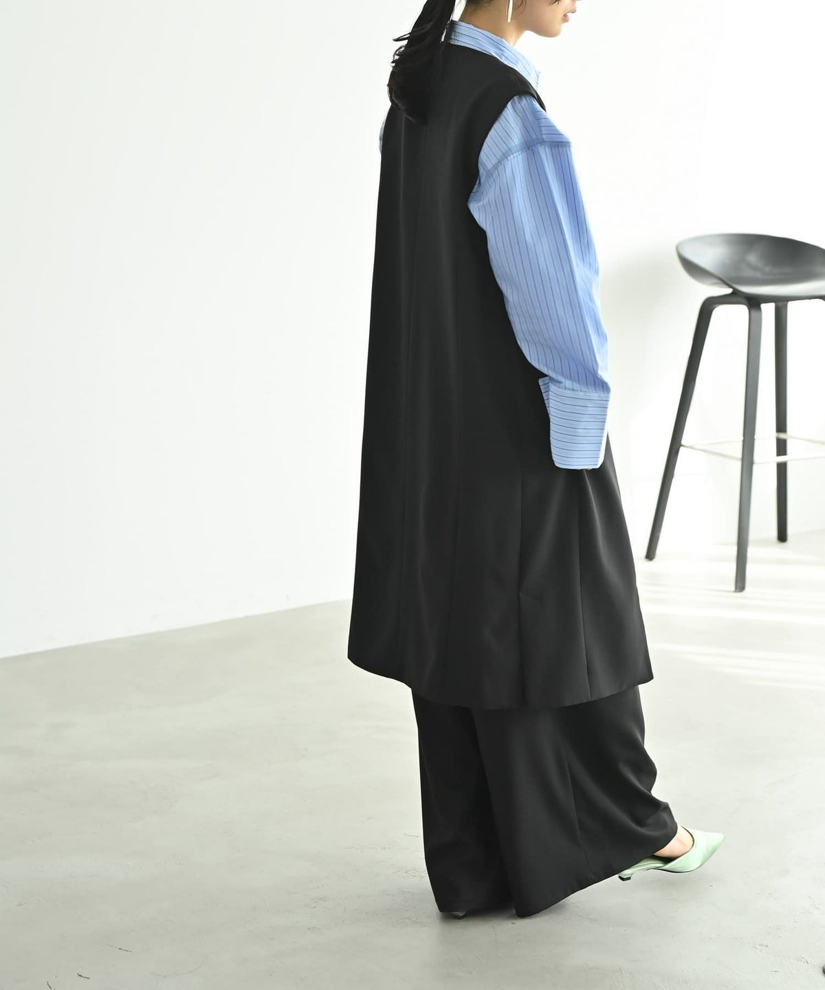 着用イメージ 167cm Fサイズ ブラック