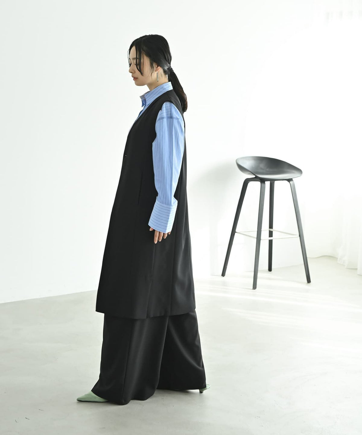 着用イメージ 167cm Fサイズ ブラック