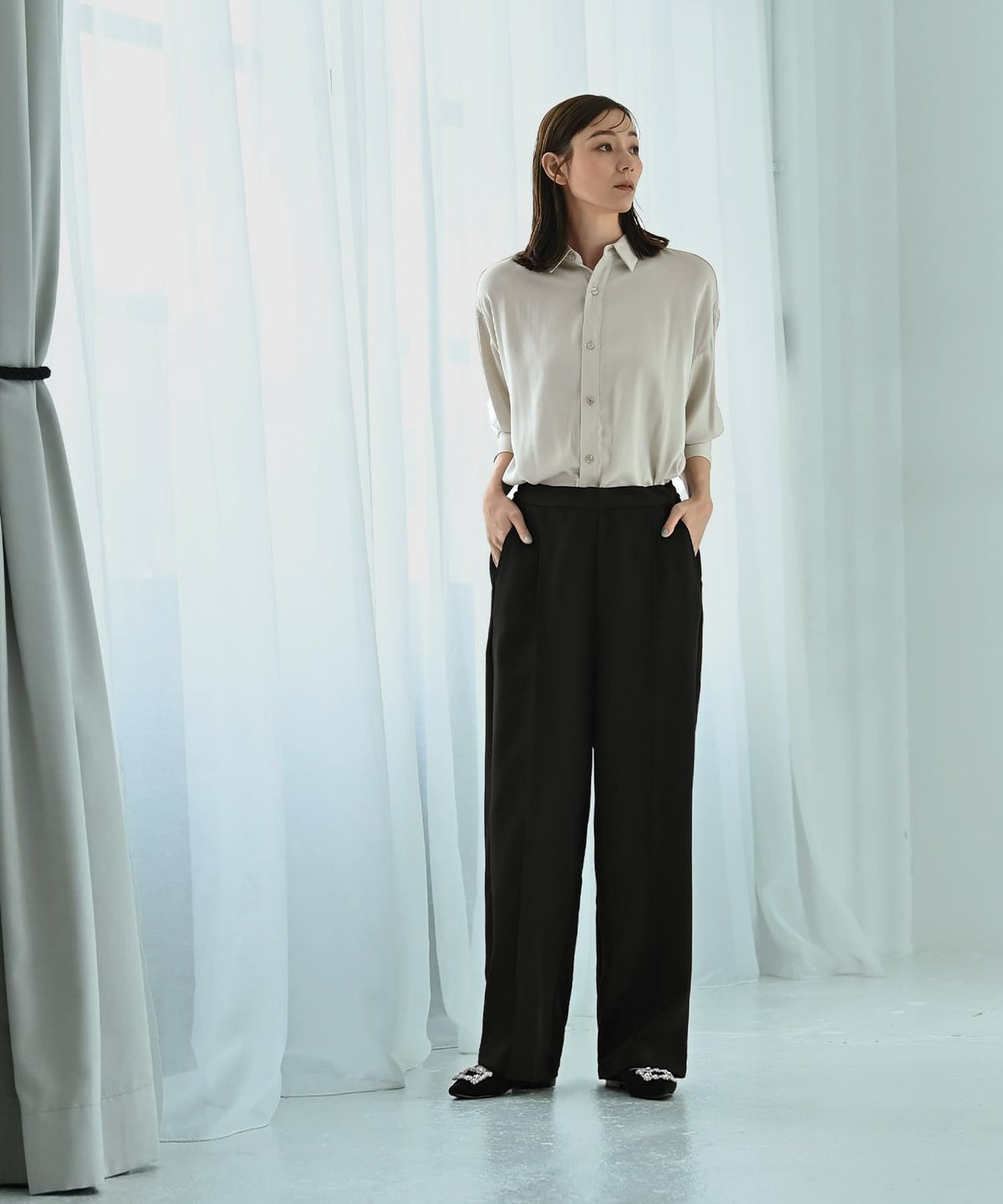 着用イメージ 170cm Fサイズ ブラック