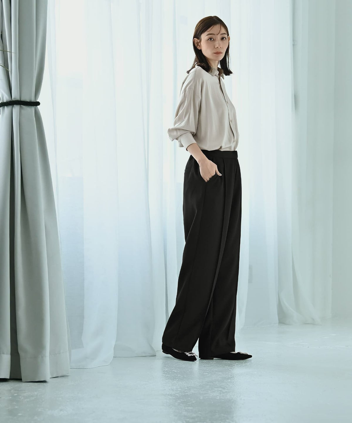 着用イメージ 170cm Fサイズ ブラック