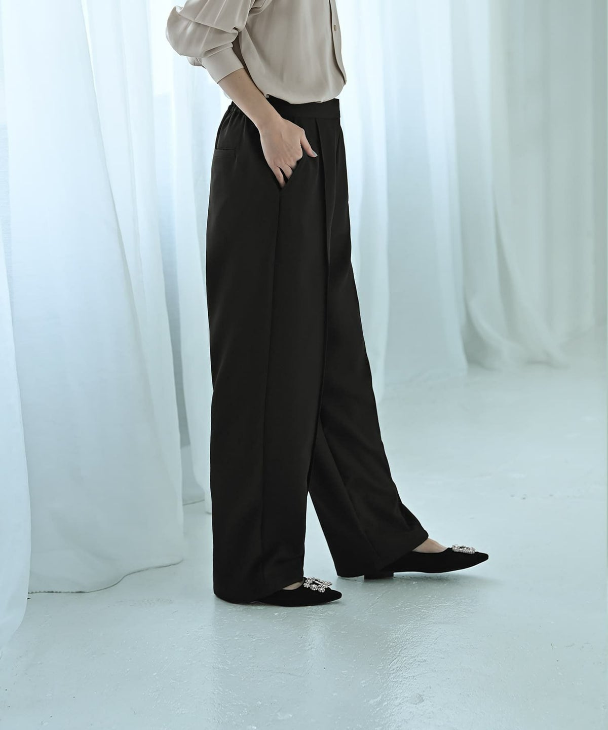 着用イメージ 170cm Fサイズ ブラック