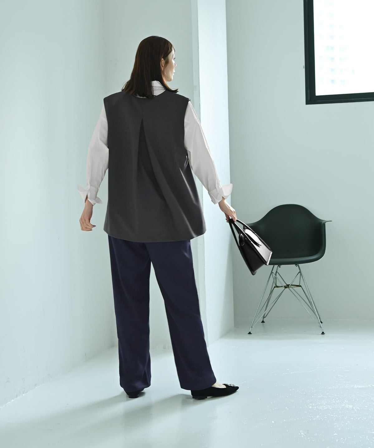 着用イメージ 170cm Fサイズ ネイビー