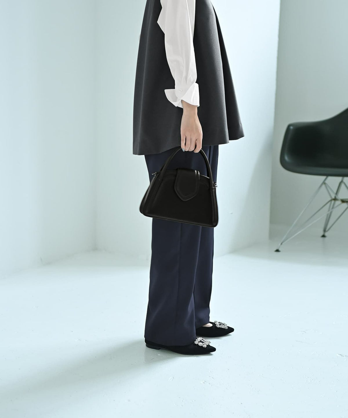 着用イメージ 170cm Fサイズ ネイビー