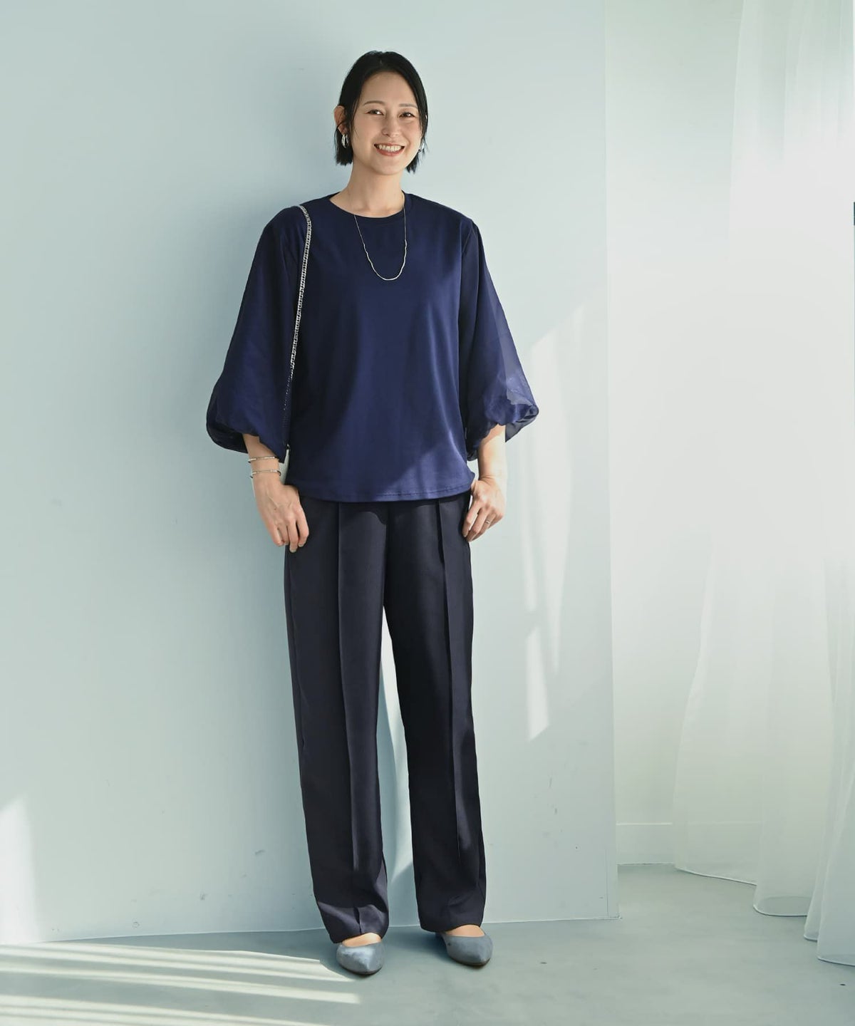 着用イメージ 187cm X-tallサイズ ネイビー