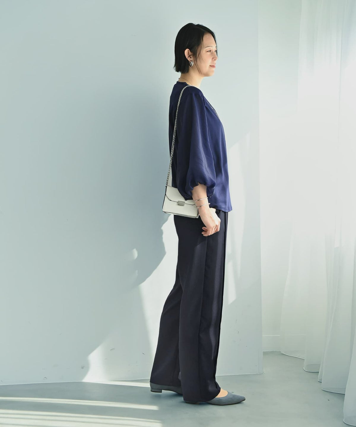 着用イメージ 187cm X-tallサイズ ネイビー