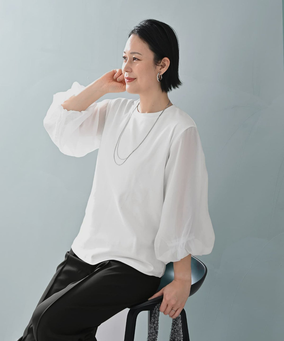 着用イメージ 187cm X-tallサイズ ホワイト