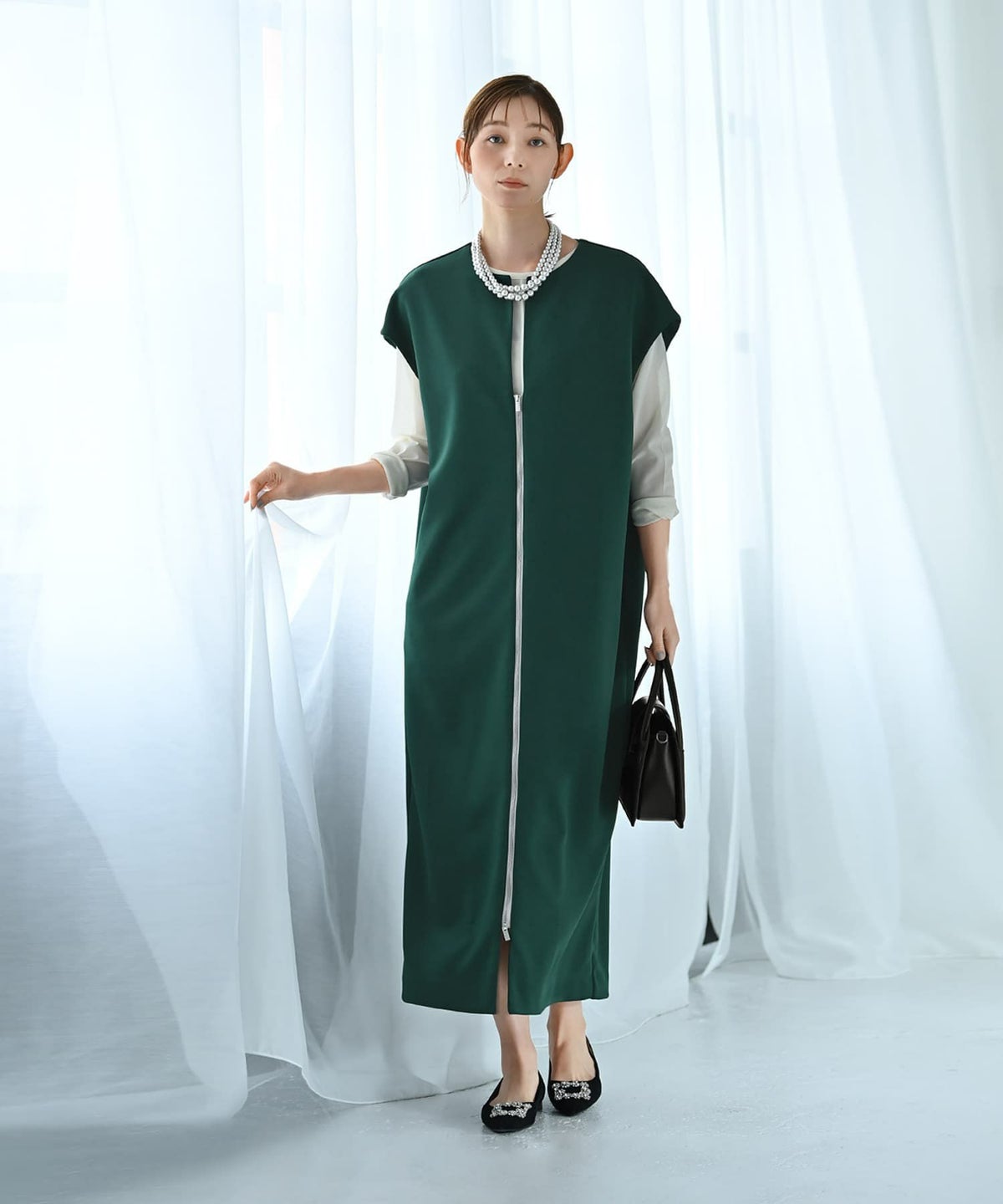 着用イメージ 170cm Fサイズ グリーン