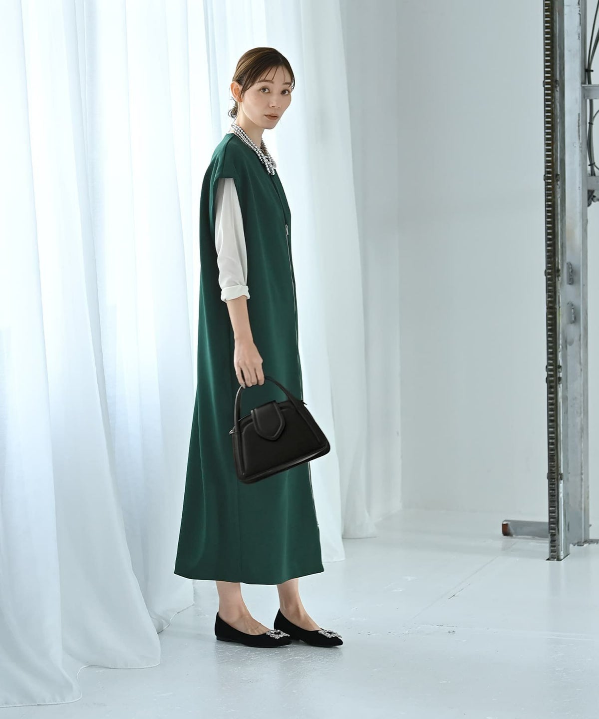 着用イメージ 170cm Fサイズ グリーン