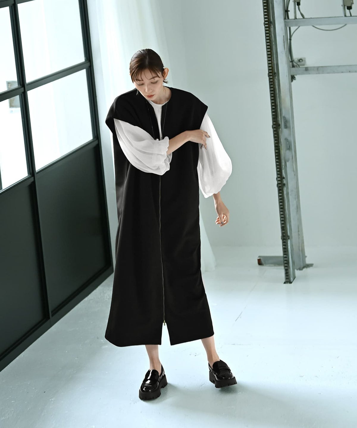 着用イメージ 170cm Fサイズ ブラック