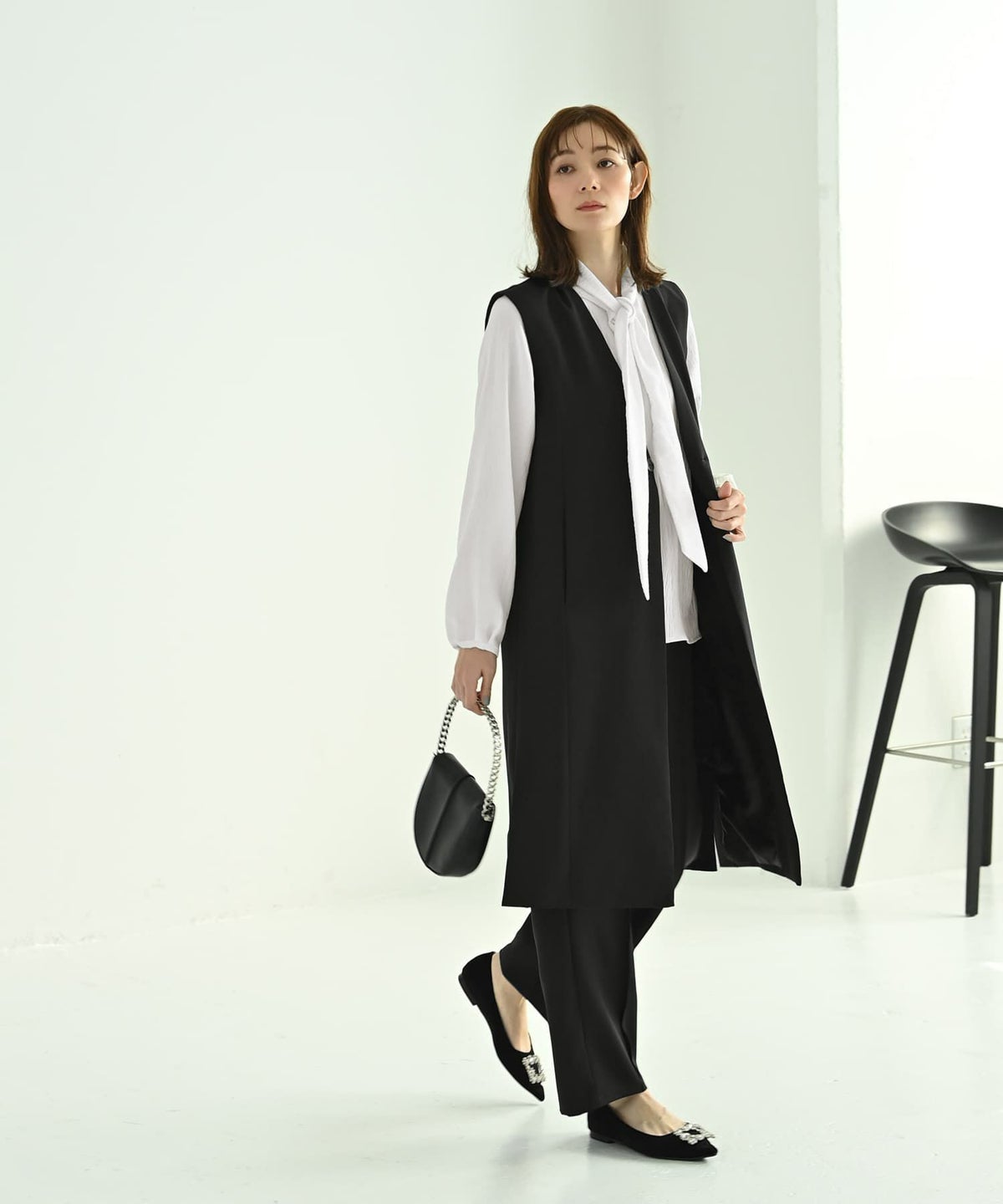 着用イメージ 170cm ブラック