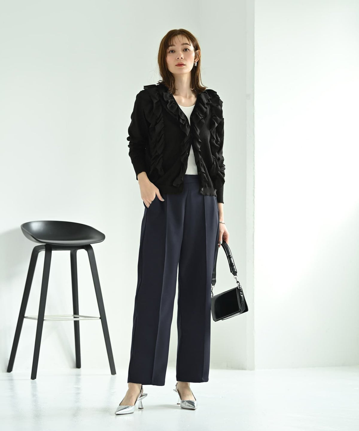 着用イメージ 170cm 02サイズ　ネイビー