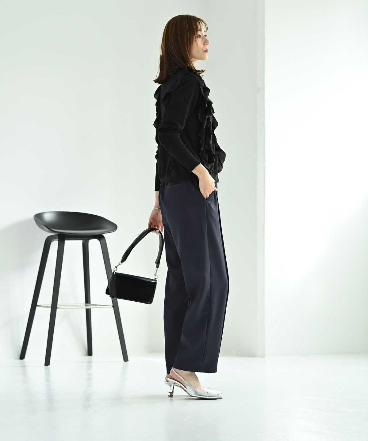 着用イメージ 170cm 02サイズ　ネイビー