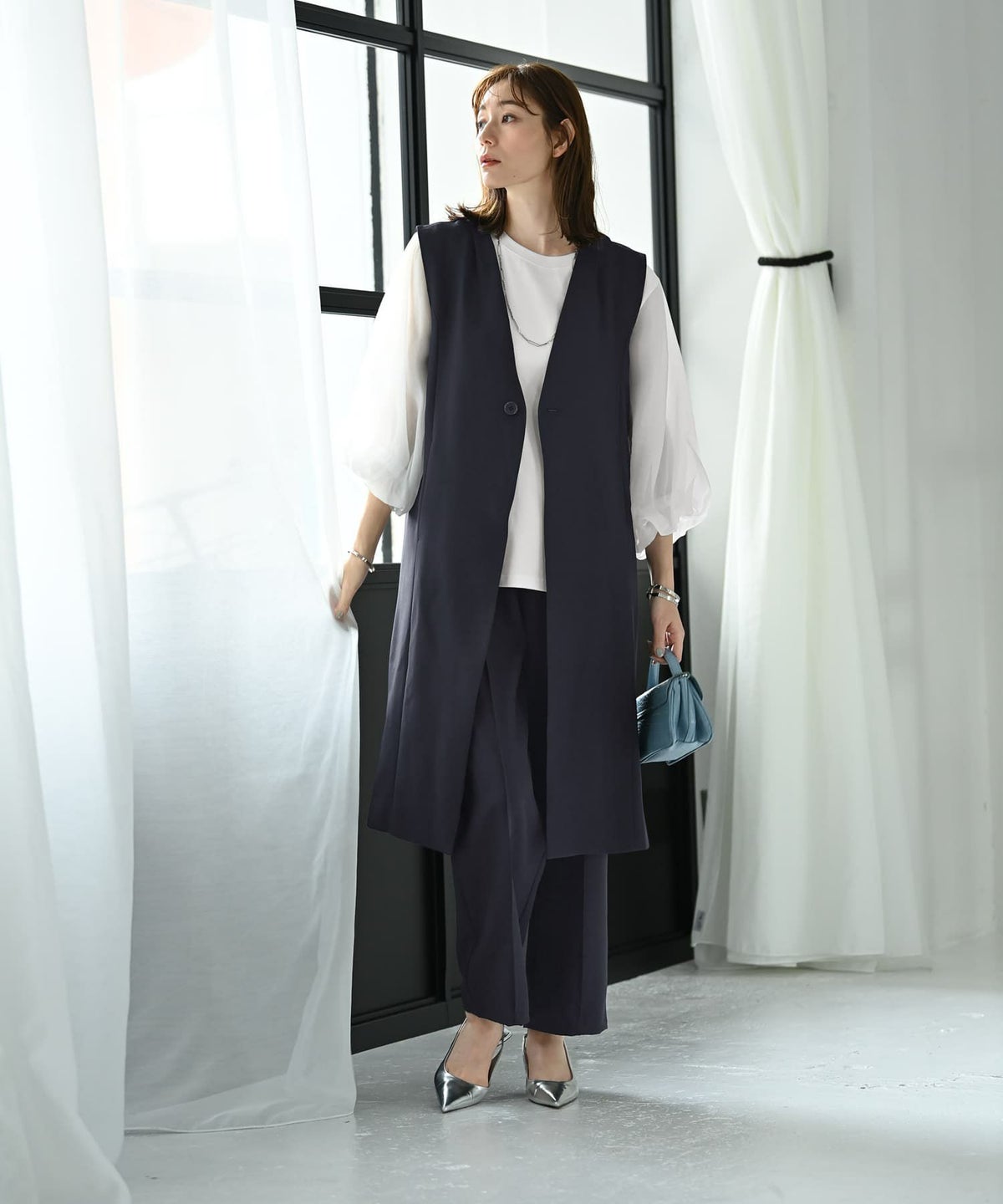 着用イメージ 170cm ホワイト