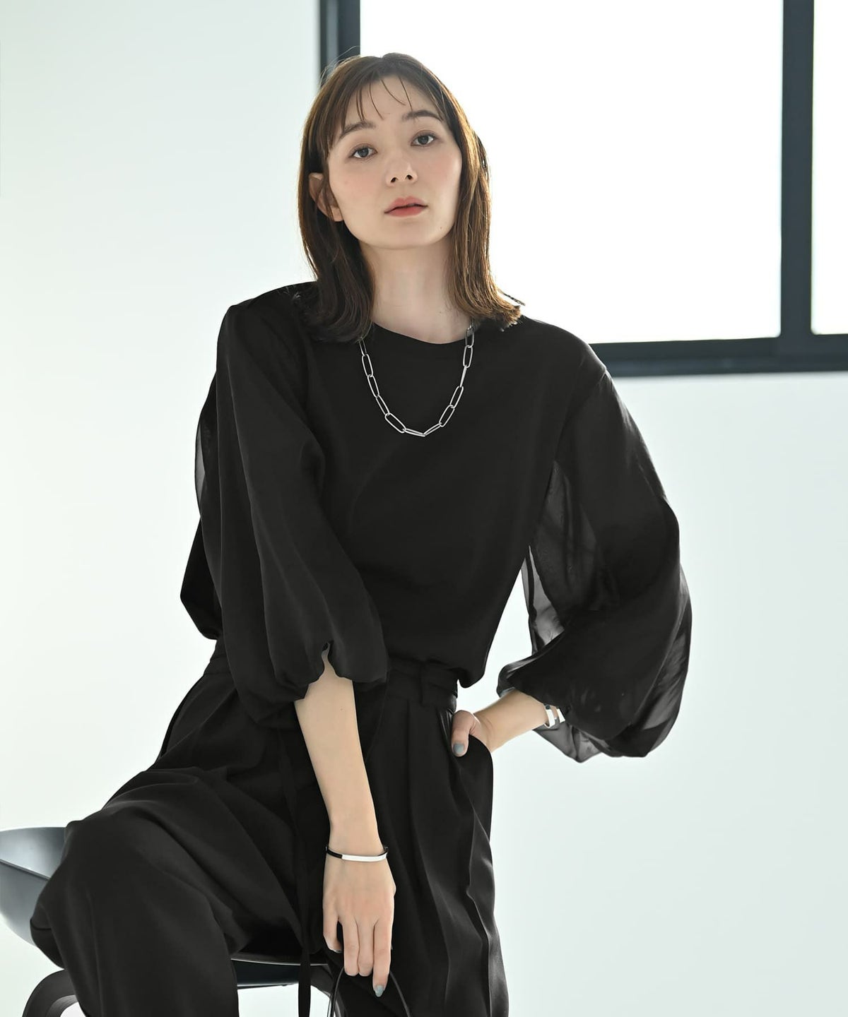 着用イメージ 170cm ブラック