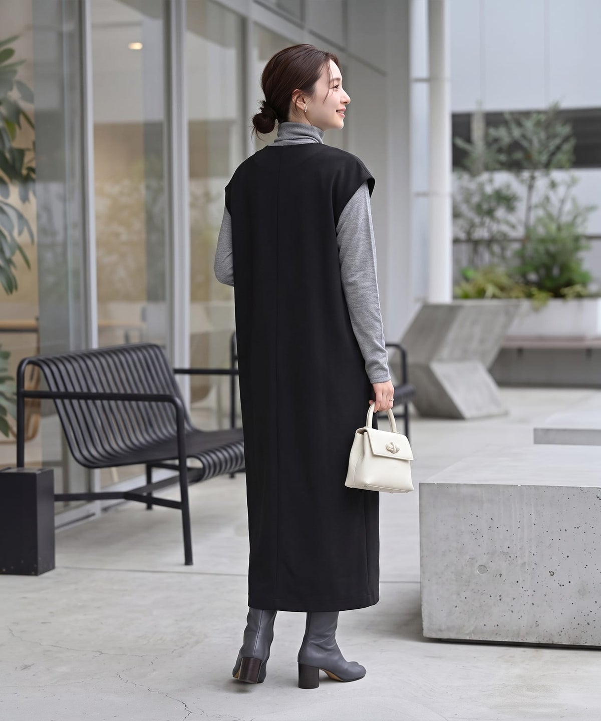着用イメージ 163cm ブラック 01