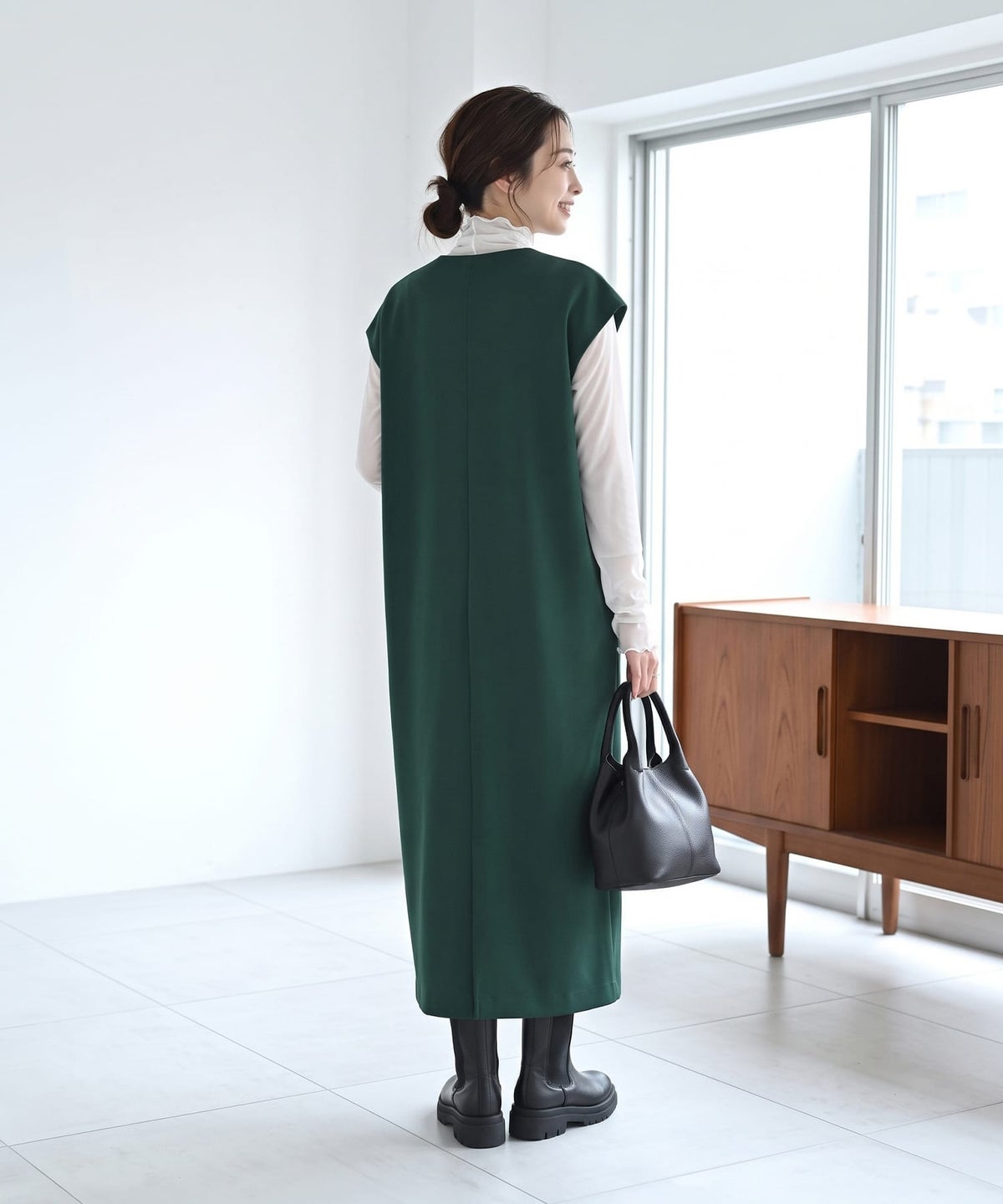 着用イメージ 163cm グリーン 01