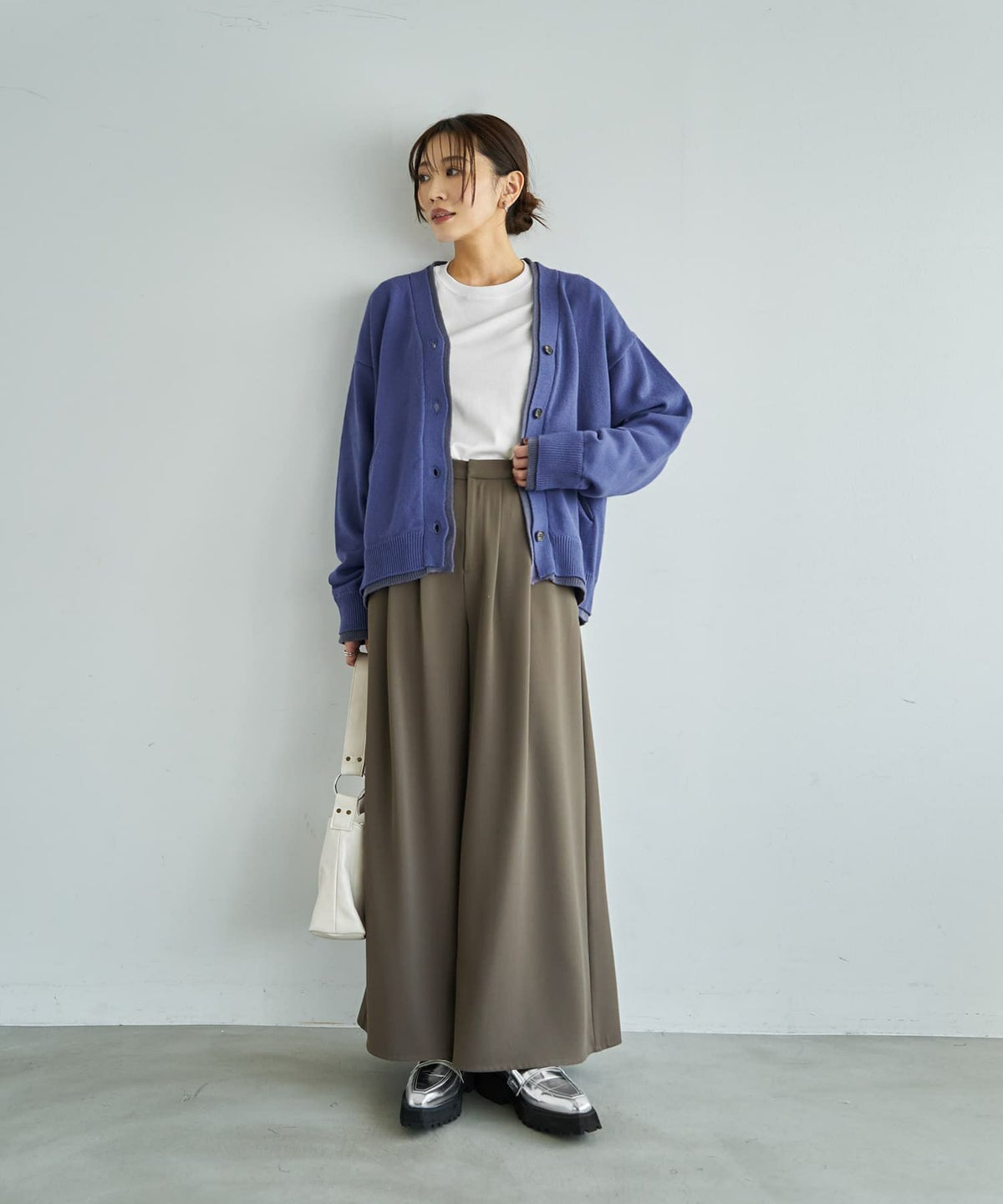 着用イメージ 166cm アイリスブルー